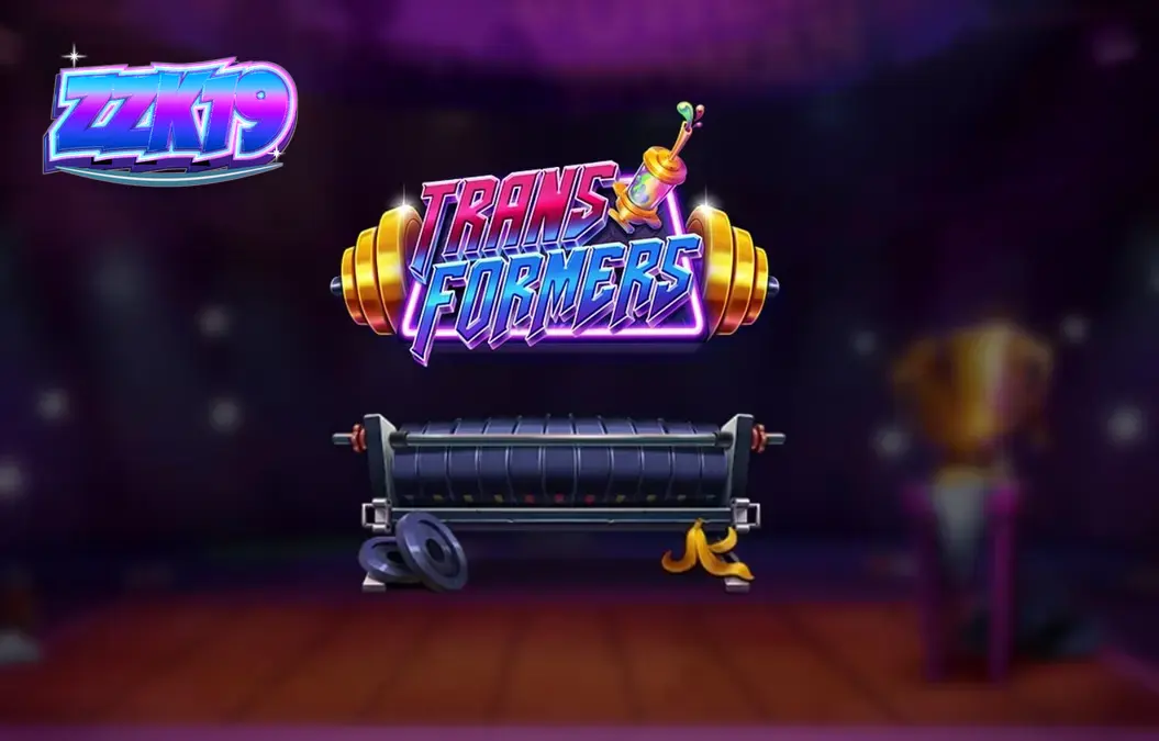 Transformers slot game screen showing neon-drenched reels and aggressive comic-punk aesthetic.